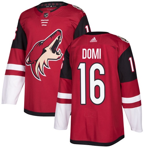 Adidas Arizona Coyotes 16 Max Domi Maroon Home Authentic Stitched Youth NHL Jersey